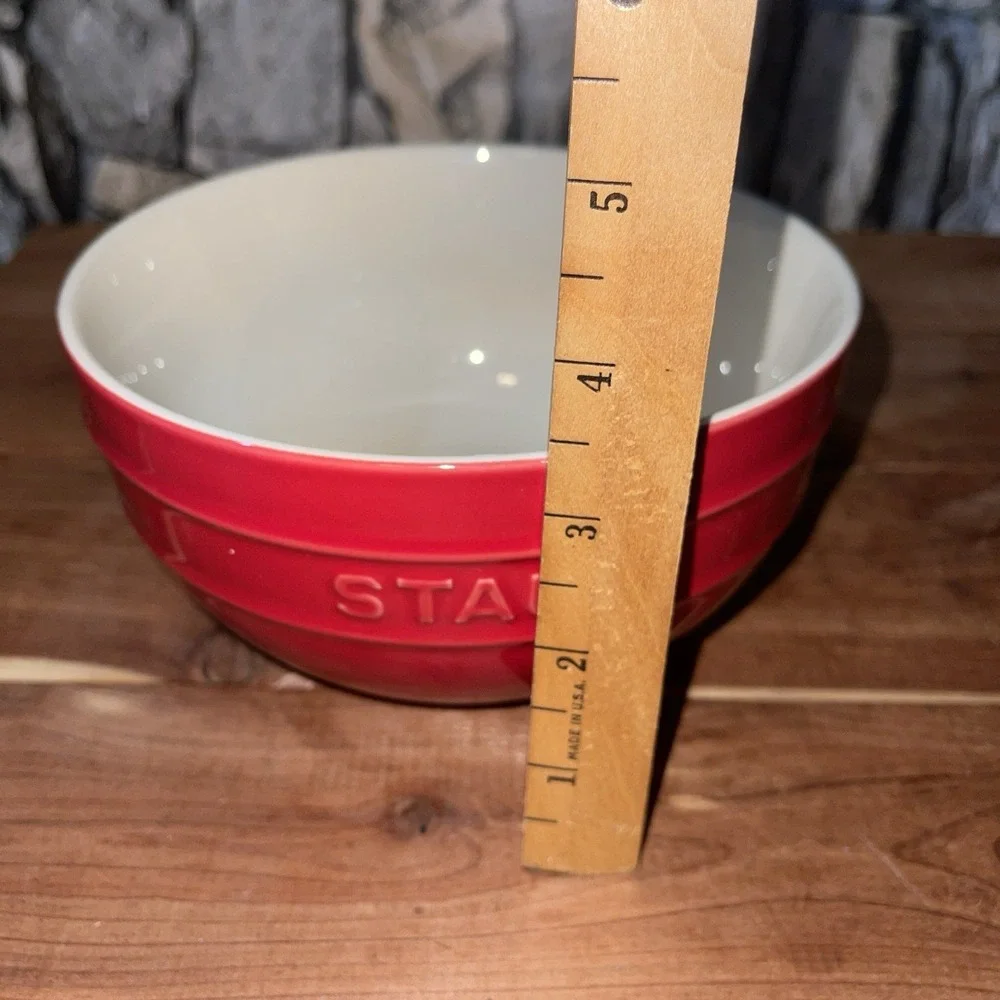 Staub Ceramic Bowl Cherry Red Large 6.5